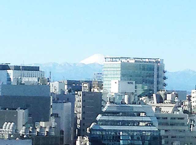 渋谷のビルからも富士山が見える